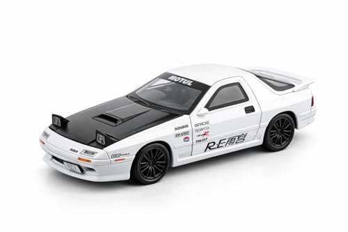 Image of Invite 1:32 Scale Mazda RX-7 Diecast Model Car with Sound & Light, Alloy Pull Back Toy Car, Openable Doors, Collectible Mini Car Gift for Kids Boys Girls (1:32 Mazda RX-7[White])