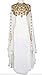Abaya Kaftans for Women Modern Elegant Dubai Moroccan Caftan Arabic Party Wear Beach Kaftan Dress by ZARDOZI Art (Small, White)