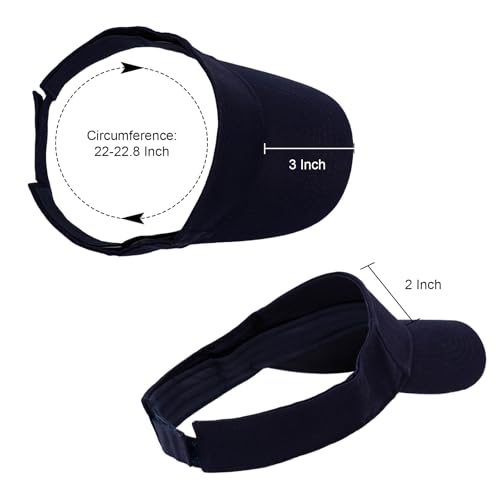 Image of ANDICEQY Sport Sun Visor Hats Adjustable Empty Top Baseball Cap Cotton Ball Caps for Women and Men