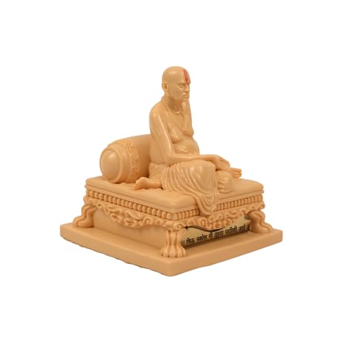 Image of KariGhar Swami Samarth Idol Perfect for Car Dashboard and House Warming Size 4.5 inch