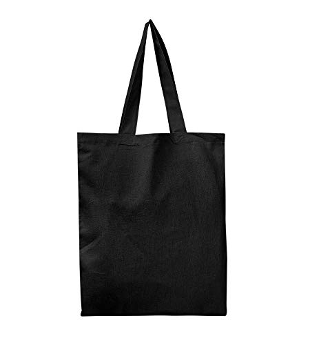 Plain Cotton Canvas Bags in Bulk - 6 Pack - Blank Tote Bags for Arts and Crafts, DIY, Heat Transfer, Shopping, Work, School, Grocery, Storage and More!