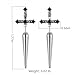 Gothic Sword Dagger Earrings for Women - 3D Front Back Ear Jackets, Vintage Punk Style Illusion Studs, Edgy Fashion Jewelry Gifts, Gold & Silver Tone Alloy (Silver)