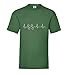 T-shirt pour homme en forme de cœur - Vert - XX-Large