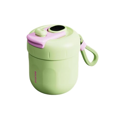 Vaso termo de acero para bebidas, botella inteligente, termo de café y termos, 320 ml, termo para alimentos fríos y calientes KzQ844 (B, 12,6 x 8,5 cm)