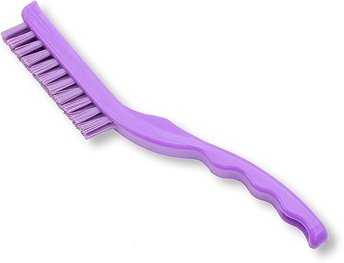 Image of SPARTA Detail Brush Grout Brush, Crevice Brush with Hanging Hole for Bathroom, Kitchens, Countertop, Plastic, 9 Inches, Purple