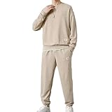 [YJSO] スウェット メンズ パーカー 上下セット 長袖 秋 冬 あんず色裏ボア 裏起毛 トレーナー ズボン 大きいサイズ プルオーバー パンツ ウエストゴム セットアップ 快適 ルームウェア ゆったり カジュアル 無地 ランニングウェア 3XL ジャージ 春