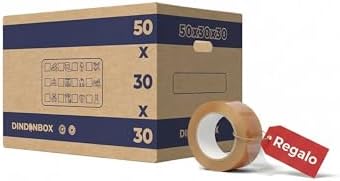 10 Cardboard Boxes for Moving 50 x 30 x 30 cm + Adhesive Tape | H...