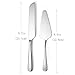 tiokin Wedding Cake Knife and Server Set Silver,Stainless Steel Cake Cutting Set,2Pcs Include Cake Cutter And Cake Server for Wedding, Birthday, Parties and anniversary, Dishwasher Safe