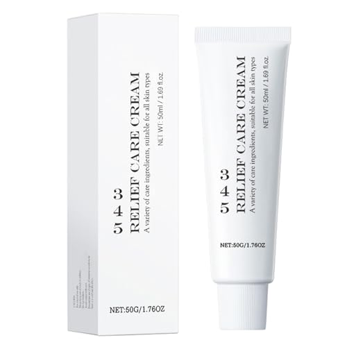 345 Relief Cream Facial Moisturizer Calming and Moisturizing Deep Moisturizing for Oily Skin Acne Control Cream Face Without Over Drying Repair facial closed comedones Hyaluronic Acid