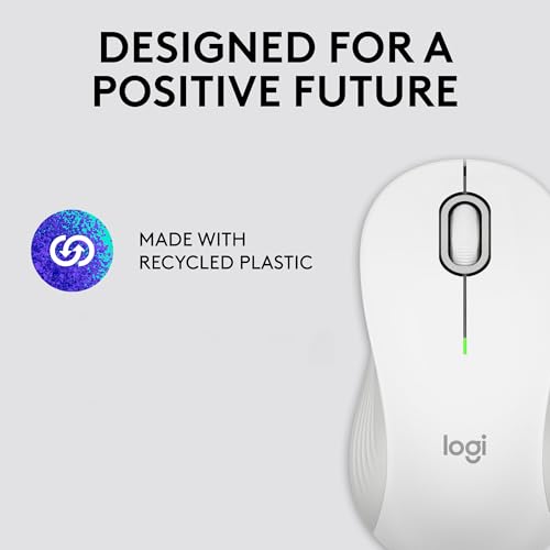 Logitech Signature M550 Wireless Mouse - for Small to Medium Sized Hands, 2-Year Battery, Silent Clicks, Bluetooth, Multi-Device Compatibility - Off White by Logitech - Image 4