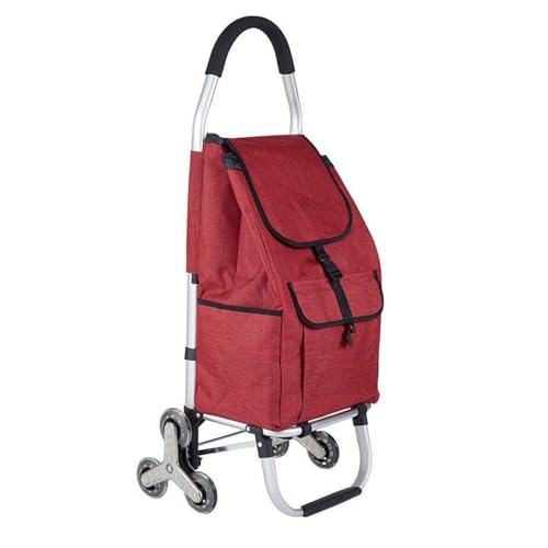 Sac De Remplacement pour Chariot Sac de Chariot épais en Tissu Oxford Sac Remplacement pour Chariots Courses Stockage Facile(Rouge)