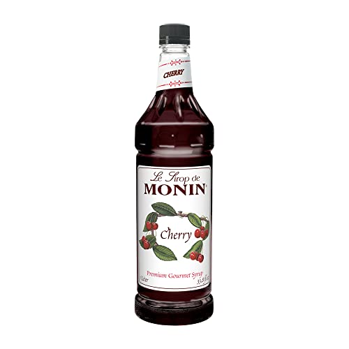 Image of Monin Flavored Syrup, Cherry, 33.8-Ounce Plastic Bottle (1 liter)