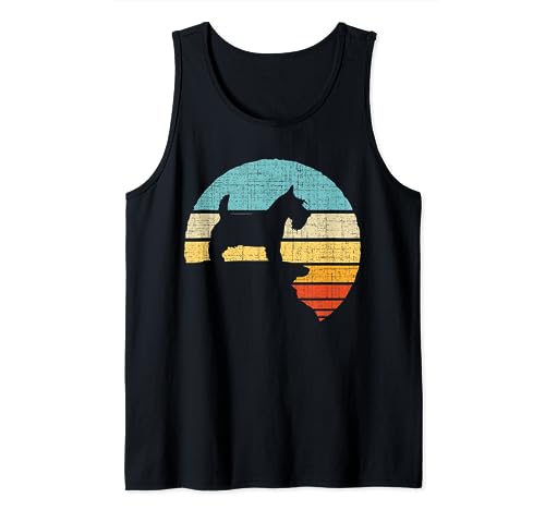 Terrier Escocés Retro Vintage Amante y Dueño De Perros Camiseta sin Mangas