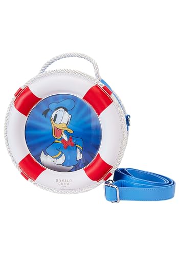 Loungefly Disney Donald Duck 90th Anniversary Crossbody Bag Blue