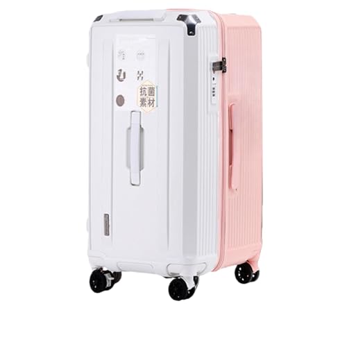 キャリーバッグ Mサイズ　ホワイト×ピンク WEIMALL（ウェイモール） スーツケース 大容量 60L Mサイズ 4〜6泊 TSA