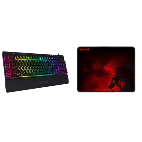 Image of Redragon Shiva K512 RGB Backlit Membrane Wired Gaming Keyboard with Multimedia Keys, 6 Extra On-Boar