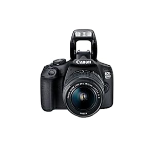 Canon EOS 2000D Spiegelreflexkamera – mit Objektiv EF-S 18-55 IS II (24,1 MP, DIGIC 4+, 7,5 cm (3.0 Zoll) LCD, Display, Full-HD, WIFI, APS-C CMOS-Sensor), schwarz