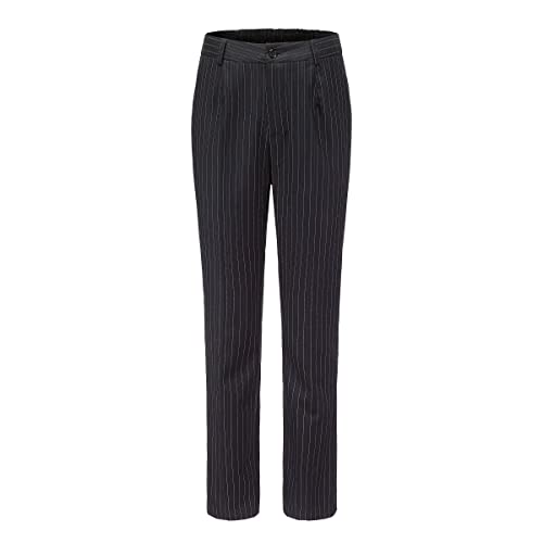 Chic Stripes: Women's Two-Piece Office Suit with a Modern Twist - Image 4