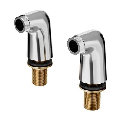 GoodHome paire colonnettes chrome 6,7 cm