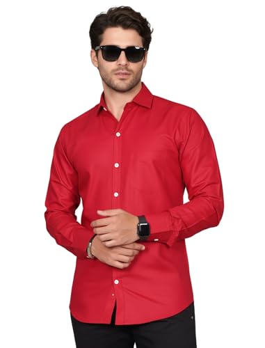 Image of Diverse Men's Solid Formal Shirt | Premium Poly Cotton Full Sleeve Regular Fit Shirt for Men | Stylish Office, Business & Casual