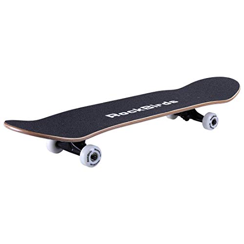 ROCKBIRDS Skateboards, 31'' Pro Complete Skateboard, 7 Layer Canadian Maple Skateboard Deck for Extreme Sports and Outdoors