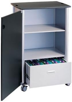 Wheelies 1 Drawer Storage Cabinet Side and Back Panels: Cherry, Top Panel/Door: Aluminum Metallic
