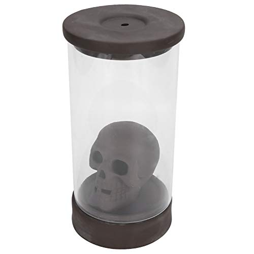 Cabeza de calavera de arcilla púrpura con pantalla LED Soporte de incienso Quemador de incienso de reflujo, para sala de estar Sala de yoga Sala de meditación Oficina Cover