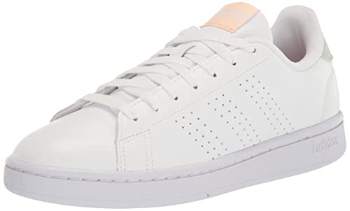 adidas Women's Advantage Sneaker, White/White/Linen Green, 9.5 by adidas - Used condition - US$28.73