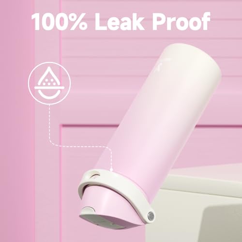 Image of Meoky 24 oz Insulated Stainless Steel Water Bottle with Straw for Travel