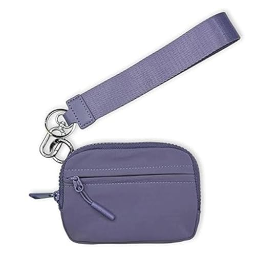 Commonlyto Wallet,Wristlet Waterproof Nylon Wallets for Women,Zip Card Case with ID Window (B+2PCS)2