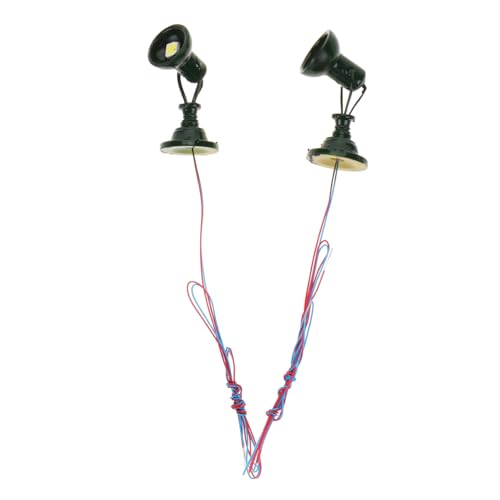 KONTONTY Train Model Ornaments Mini Signal Lamp Sturdy Stainless Steel Railroad Decor Table Spotlight Miniature Signal Light for Layout