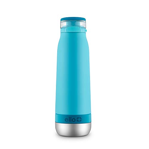 Ello Zo 17oz Vacuum Insulated Stainless Steel Water Bottle with Removable Base (Sky)