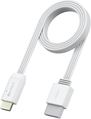 Neoteck Wii to HDMI Converter 1080P 5ft/150cm HDMI Cable Built-in Audio Video Cable for TV,Plug and Play HDMI Adapter Compatible with Wii,Wii U,HDTV,etc.-White