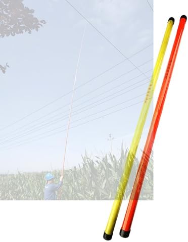 Telescopic Electrician Measuring Rod 600cm for Power Line & Telecom Tower - High-Voltage Measurement Tool with Portable Carry Bag (Yellow)