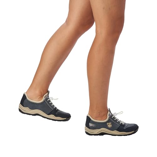 Rieker Damen Halbschuhe L0538-14 blau Gr. 39