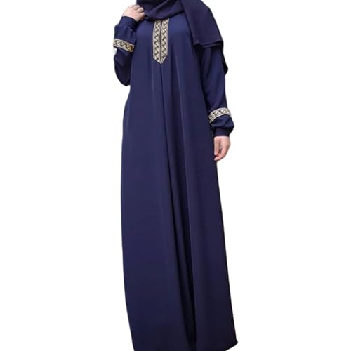 Jilbab imprimé et robe musulmane ample de prière pour femme en L