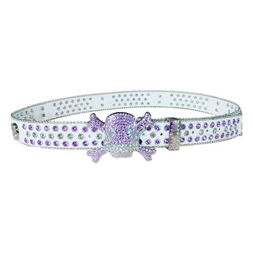 Head Skull Buckle Belts Women PU Leather Strap Rhinestone Buckle Belts Western Cowboy Girls Fashion Belt For Jeans4