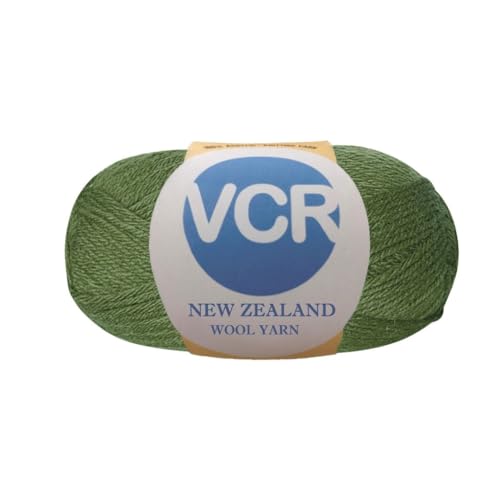 Image of VCR Olive Green Chunky Wool Yarn,100 Grams, Hank, 196 Meters, 100% New Zealand Wool Knitting Yarn, Soft Crosia Thread Suitable for Baby Blankets & Booties Pack of 1