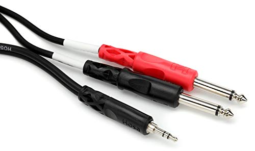 Hosa CMP-153 Stereo Breakout, 3.5 mm TRS to Dual 1/4 Inch TS, 3 Feet