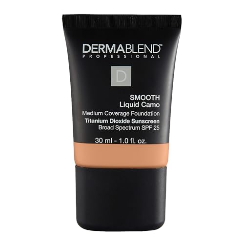 Dermablend Smooth Liquid Foundation with SPF 25, 1 Fl. Oz, 40N Chestnut, For Medium Skin with Neutral Undertones