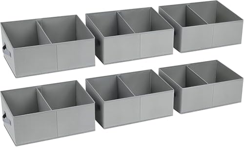 DIMJ Trapezoid Storage Bins for clothes - 6 Packs Closet