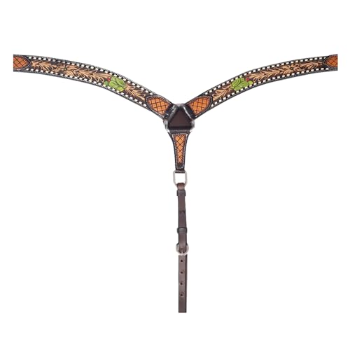 American Darling Western Horse Breast Collar American Leather Dark Brown |Genuine Leather Breast Collar|Western Breast Collar