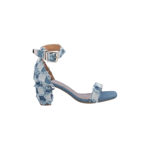 Image of Mochi Women Ankle Strap Block Heel Fashion Sandal