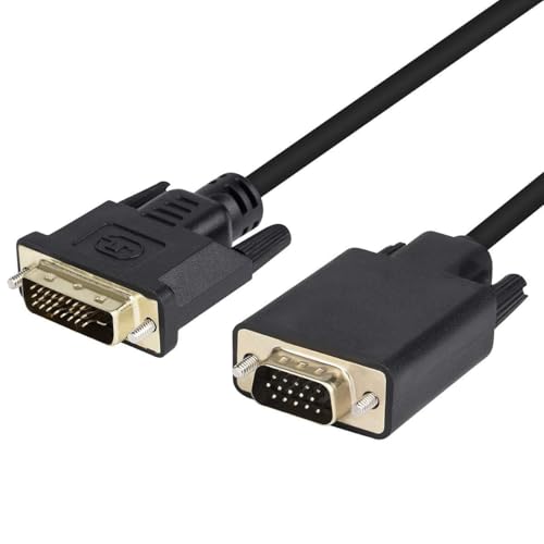 Image of Tobo DVI to VGA Cable, DVI-D 24+1 to VGA 10 Feet Cable Male to Male Gold-Plated Cord for Computer, PC Host, Laptop, Graphics Card to HDTV, LG HP Dell Monitor, Display Screen and Projector(10 Feet)