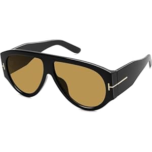Yeooa Women’s & Men’s Cute Funky Cool Oversized Retro Sunglasses – Big Retro 70’s & 80’s Flat Top Sunglasses (Black, One Size)