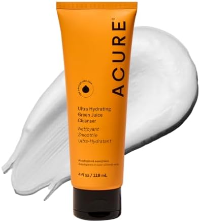 Acure Ultra Hydrating Green Juice Face Cleanser - Pore Scrub - 4 fl oz