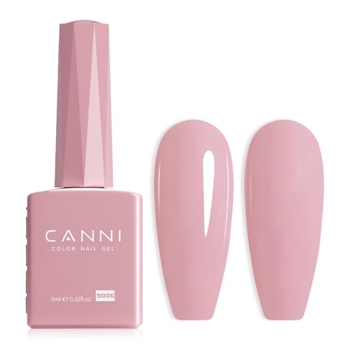 Image of CANNI Baby Pink Gel Nail Polish, 1Pcs Light Pink Nude Gel Polish Soft Color High Gloss Soak Off U V Nail Manicure Salon DIY