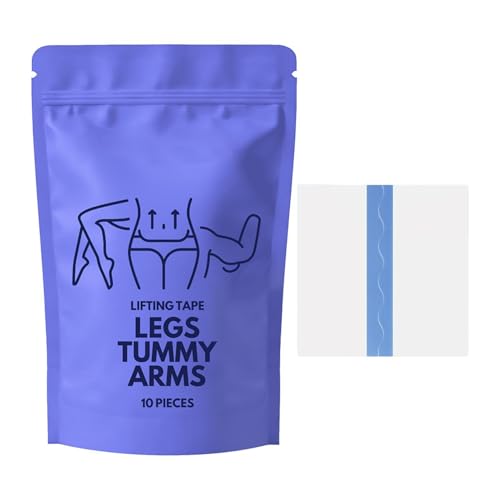 Generisch Cinturón abdominal, 10 parches moldeadores resistentes al sudor, cinta invisible para levantamiento de muslos, para mujer, hombre, madre, novia, esposa, piel, vientre, brazos, brazos
