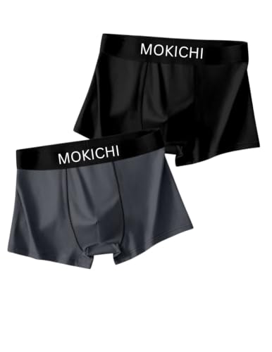 Image of Men's Ice Silk Boxer Briefs Pack of 2 | Ultra Soft Breathable Stretch Trunks | Moisture-Wicking Quick Dry Innerwear