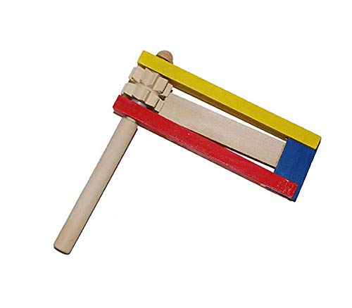 Lot de 3 - Crécelle Double en Bois